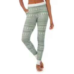 Women's Cuddl Duds® Stretch Thermal Leggings -Hot Sale Adult Shop 5673067 Seagrass Fairisle