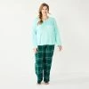 Plus Size Sonoma Goods For Life® Flannel Pajama Pants & Pajama Top Sleep Set