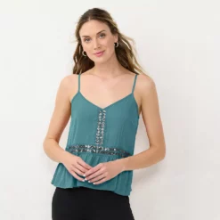 Hot Sale Adult Shop 18 Women's LC Lauren Conrad Flowy Peplum Tank