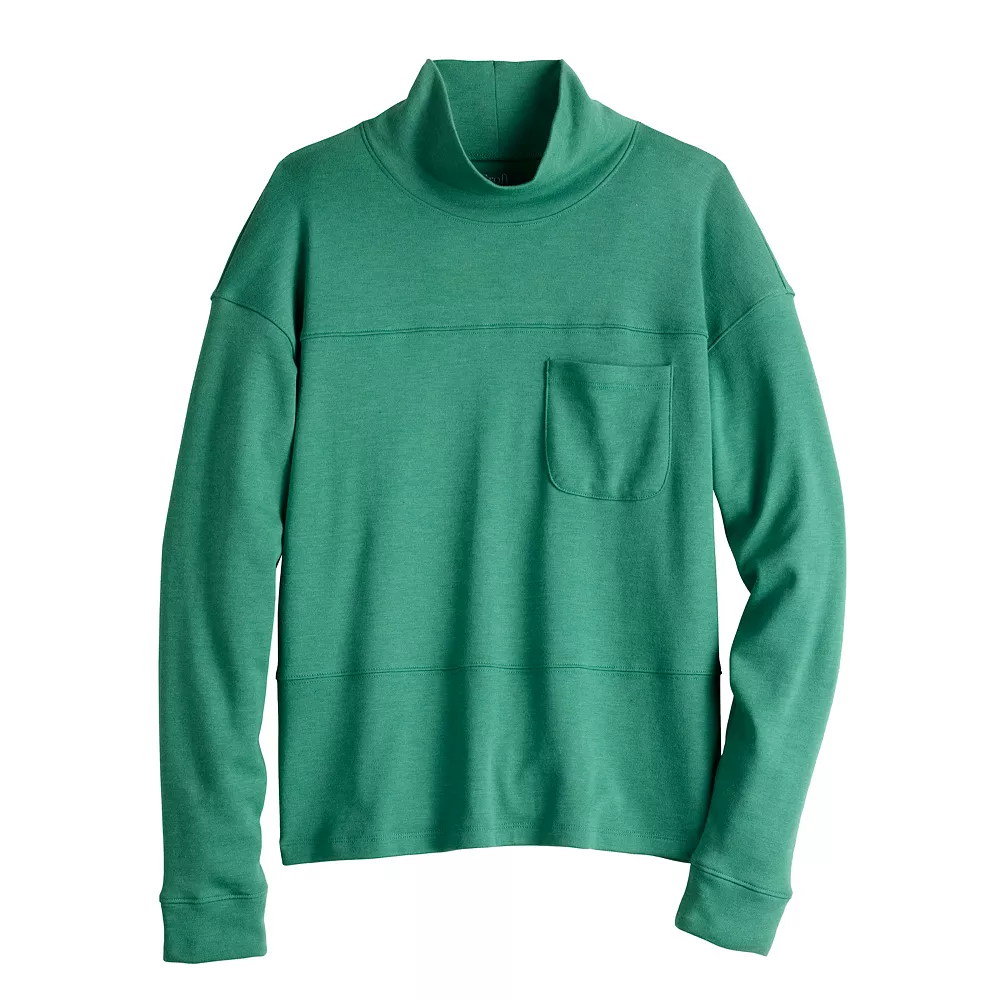 Women's Croft & Barrow® Mockneck Sweatshirt 8 Women's Croft & Barrow® Mockneck Sweatshirt - Image 8