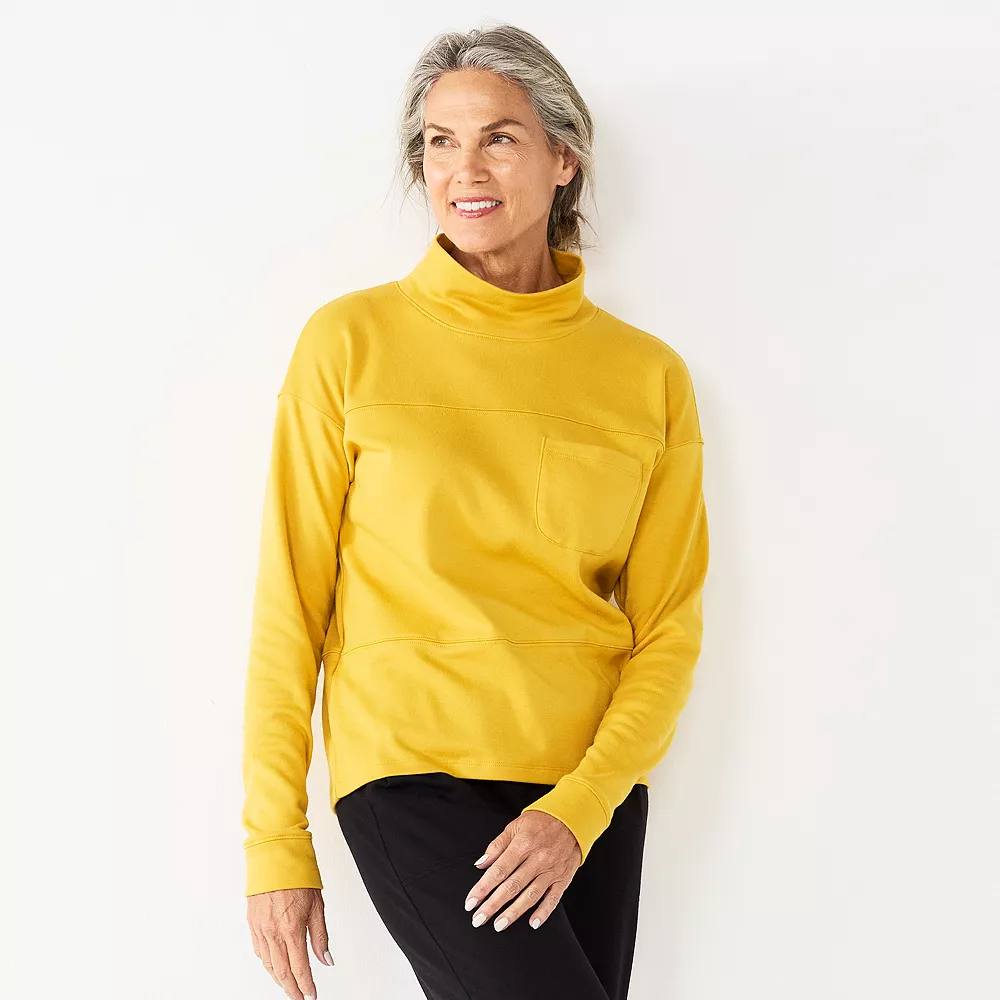 Women's Croft & Barrow® Mockneck Sweatshirt 6 Women's Croft & Barrow® Mockneck Sweatshirt - Image 6