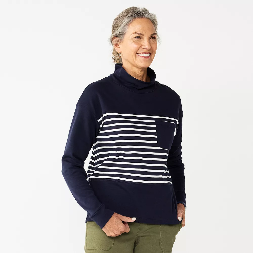 Women's Croft & Barrow® Mockneck Sweatshirt 4 Women's Croft & Barrow® Mockneck Sweatshirt - Image 4