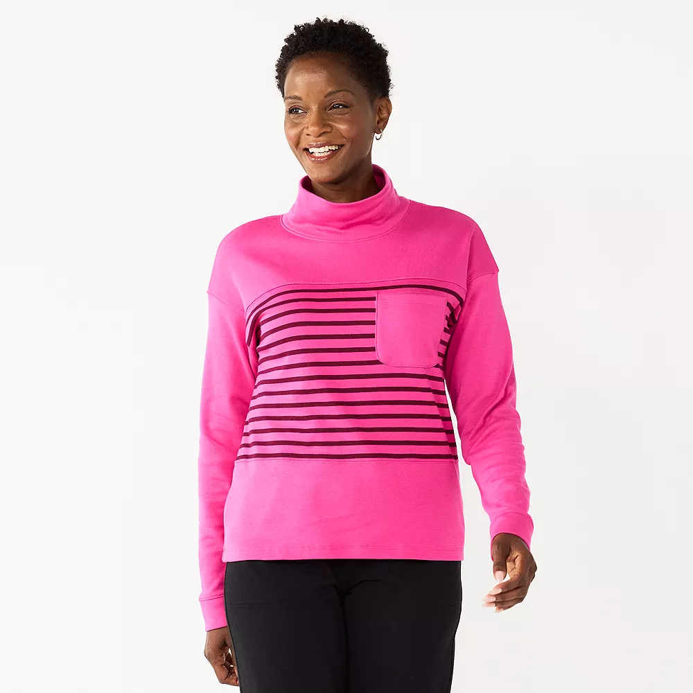 Women's Croft & Barrow® Mockneck Sweatshirt 5 Women's Croft & Barrow® Mockneck Sweatshirt - Image 5