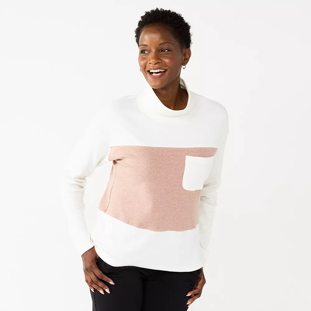 Women's Croft & Barrow® Mockneck Sweatshirt 1 Women's Croft & Barrow® Mockneck Sweatshirt