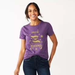Women's Sonoma Goods For Life® Short Sleeve Graphic Tee -Hot Sale Adult Shop 5686029 Purple Palm Reading