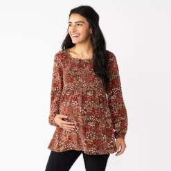 Maternity Sonoma Goods For Life® Smocked Bodice Empire Top -Hot Sale Adult Shop 5686595 Multi Floral