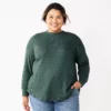 Plus Size Sonoma Goods For Life® Mockneck Waffle Top