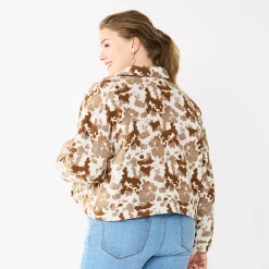 Plus Size Sonoma Goods For Life® Cropped Shacket -Hot Sale Adult Shop 5686820 ALT