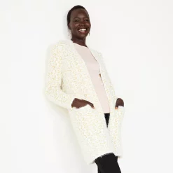 Women's Nine West Jacquard Long Cardigan 22 Women's Nine West Jacquard Long Cardigan -Hot Sale Adult Shop 5692188 Gold Cheetah