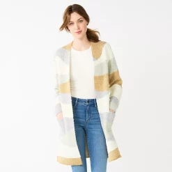 Women's Nine West Jacquard Long Cardigan 23 Women's Nine West Jacquard Long Cardigan -Hot Sale Adult Shop 5692188 Mint Abstract