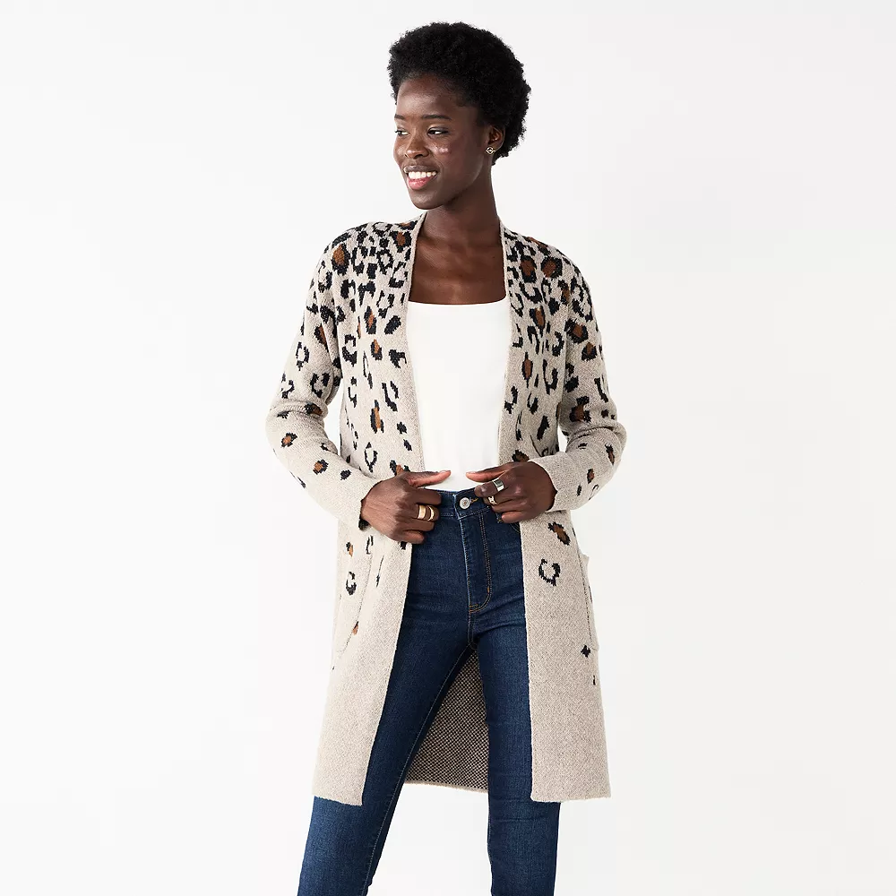 Women's Nine West Jacquard Long Cardigan 14 Women's Nine West Jacquard Long Cardigan - Image 14