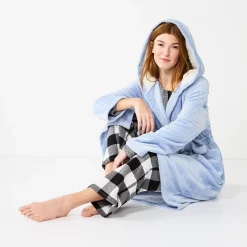 Women's Sonoma Goods For Life® Hooded Plush Long Robe -Hot Sale Adult Shop 5693609 ALT2
