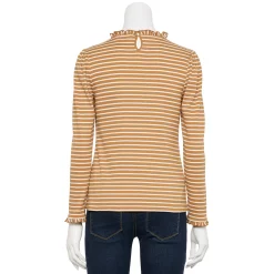 Petite Croft & Barrow® Ruffle Neck Puff Sleeve Top -Hot Sale Adult Shop 5703021 ALT