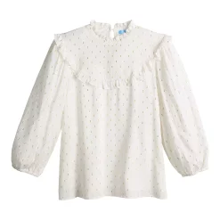 Women's DRAPER JAMES RSVP™ Clip Dot Mockneck Blouse -Hot Sale Adult Shop 5708092 ALT5