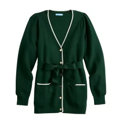 Women's DRAPER JAMES RSVP™ Tie-Front Button Sweater -Hot Sale Adult Shop 5708327 ALT5