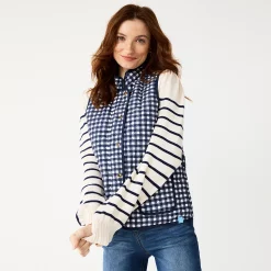 Women's DRAPER JAMES RSVP™ Reversible Quilted Checkered Vest