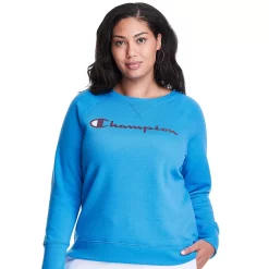 Plus Size Champion® Powerblend Graphic Fleece Sweatshirt -Hot Sale Adult Shop 5720804 Balboa Blue