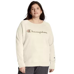 Plus Size Champion® Powerblend Graphic Fleece Sweatshirt -Hot Sale Adult Shop 5720804 Natural