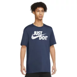 Men's Nike "Just Do It" Logo Tee -Hot Sale Adult Shop 5721511 Midnight Navy