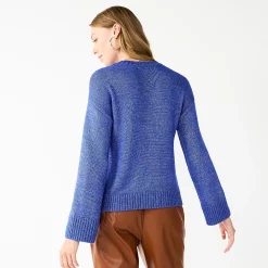 Women's Nine West Patterned Crewneck Sweater -Hot Sale Adult Shop 5731865 ALT