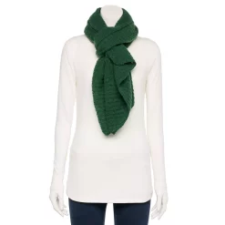 Women's Sonoma Goods For Life® Rib Stitch Solid Boucle Scarf -Hot Sale Adult Shop 5739881 Pine Green