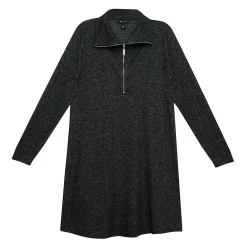 Women's AB Studio Zip-Front Long Sleeve Swing Dress -Hot Sale Adult Shop 5746868 ALT2