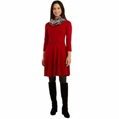 Women's AB Studio Fit & Flare Sweater Dress -Hot Sale Adult Shop 5746935 ALT4