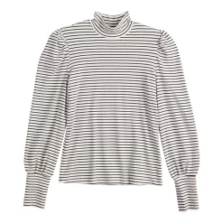 Women's DRAPER JAMES RSVP™ Long Sleeve Stripe Top -Hot Sale Adult Shop 5755677 ALT5