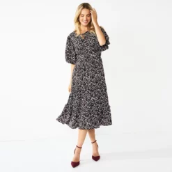 Women's DRAPER JAMES RSVP™ Elbow Sleeve Midi Dress