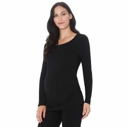 Maternity Cuddl Duds® Softwear with Stretch Ballet Neck Top -Hot Sale Adult Shop 5764832 Black