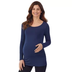 Maternity Cuddl Duds® Softwear with Stretch Ballet Neck Top -Hot Sale Adult Shop 5764832 Navy
