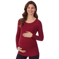 Maternity Cuddl Duds® Softwear with Stretch Ballet Neck Top -Hot Sale Adult Shop 5764832 Red