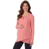 Maternity Cuddl Duds® Softwear with Stretch Wrap Front Top