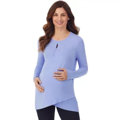 Maternity Cuddl Duds® Softwear with Stretch Wrap Front Top -Hot Sale Adult Shop 5764834 Periwinkle