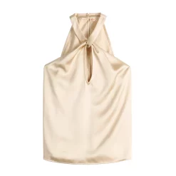 Women's INTEMPO Twist Satin Halter top -Hot Sale Adult Shop 5768485 ALT5