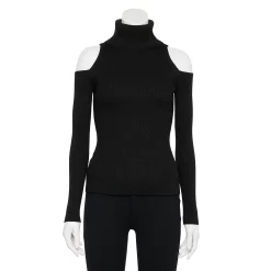 Women's INTEMPO Cold-Shoulder Turtleneck Top