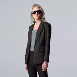 Women's Simply Vera Vera Wang Ponte Blazer -Hot Sale Adult Shop 5787705 Broken Herringbone