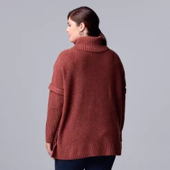 Plus Size Simply Vera Vera Wang Cable Knit Traveling Poncho -Hot Sale Adult Shop 5800250 ALT