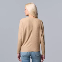 Women's Simply Vera Vera Wang Cozy Ribbed Top -Hot Sale Adult Shop 5804140 ALT