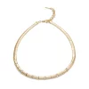 Nine West Gold Tone Simulated Crystal Pave Necklace