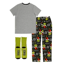 Men's The Grinch Stink Stank Stunk Pajama & Socks Set 7 Men's The Grinch Stink Stank Stunk Pajama & Socks Set -Hot Sale Adult Shop 5808592 ALT3