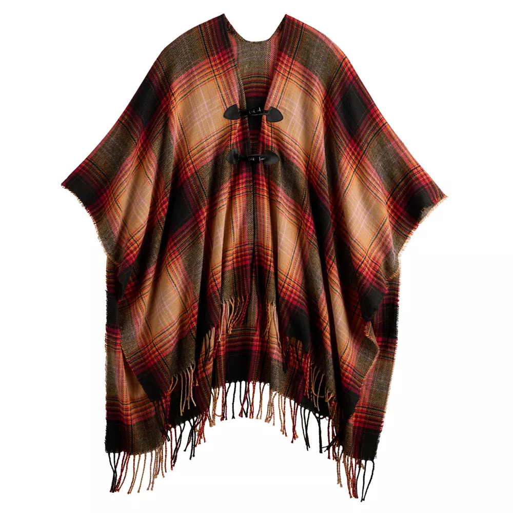 Women's Sonoma Goods For Life® Fireplace Plaid Topper with Toggles 3 Women's Sonoma Goods For Life® Fireplace Plaid Topper with Toggles - Image 3