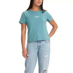 Women's Levi's® Cropped Jordie Tee -Hot Sale Adult Shop 5895142 Outline Angel Blue