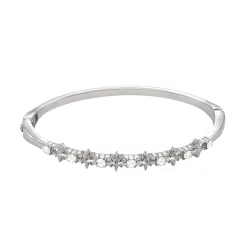 Simply Vera Vera Wang Silver Tone Hinge Bangle Bracelet