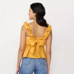 Women's LC Lauren Conrad Ruffle Peplum Tank -Hot Sale Adult Shop 5911752 ALT