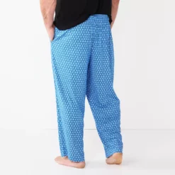 Big & Tall Sonoma Goods For Life® Seriously Soft Relaxed-Fit Sleep Pants -Hot Sale Adult Shop 5920361 Blue Cube Geo ALT