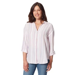 Women's Gloria Vanderbilt Amanda Button Down Shirt -Hot Sale Adult Shop 5920469 Screen Stripe Ribbon