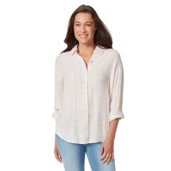 Women's Gloria Vanderbilt Amanda Button Down Shirt -Hot Sale Adult Shop 5920469 Woodland Macadamia