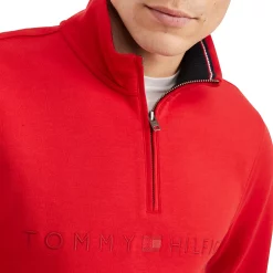 Men's Tommy Hilfiger Tonal Logo Quarter Zip Pullover -Hot Sale Adult Shop 5921591 ALT2