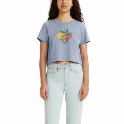 Women's Levi's® Cropped Graphic Jordie Tee -Hot Sale Adult Shop 5933568 Citrus Cool Dusk